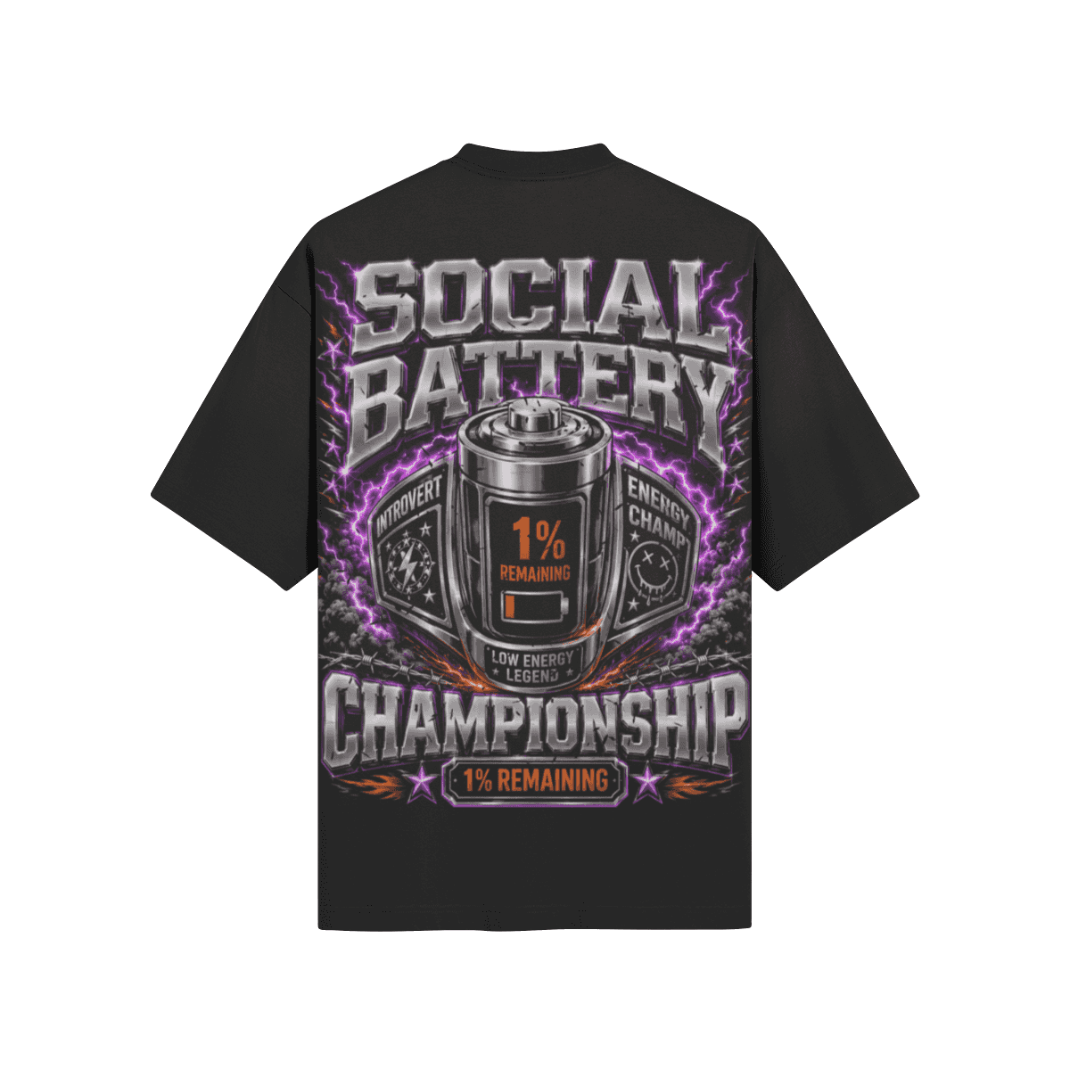 Social Battery Championship Tee, view 1
