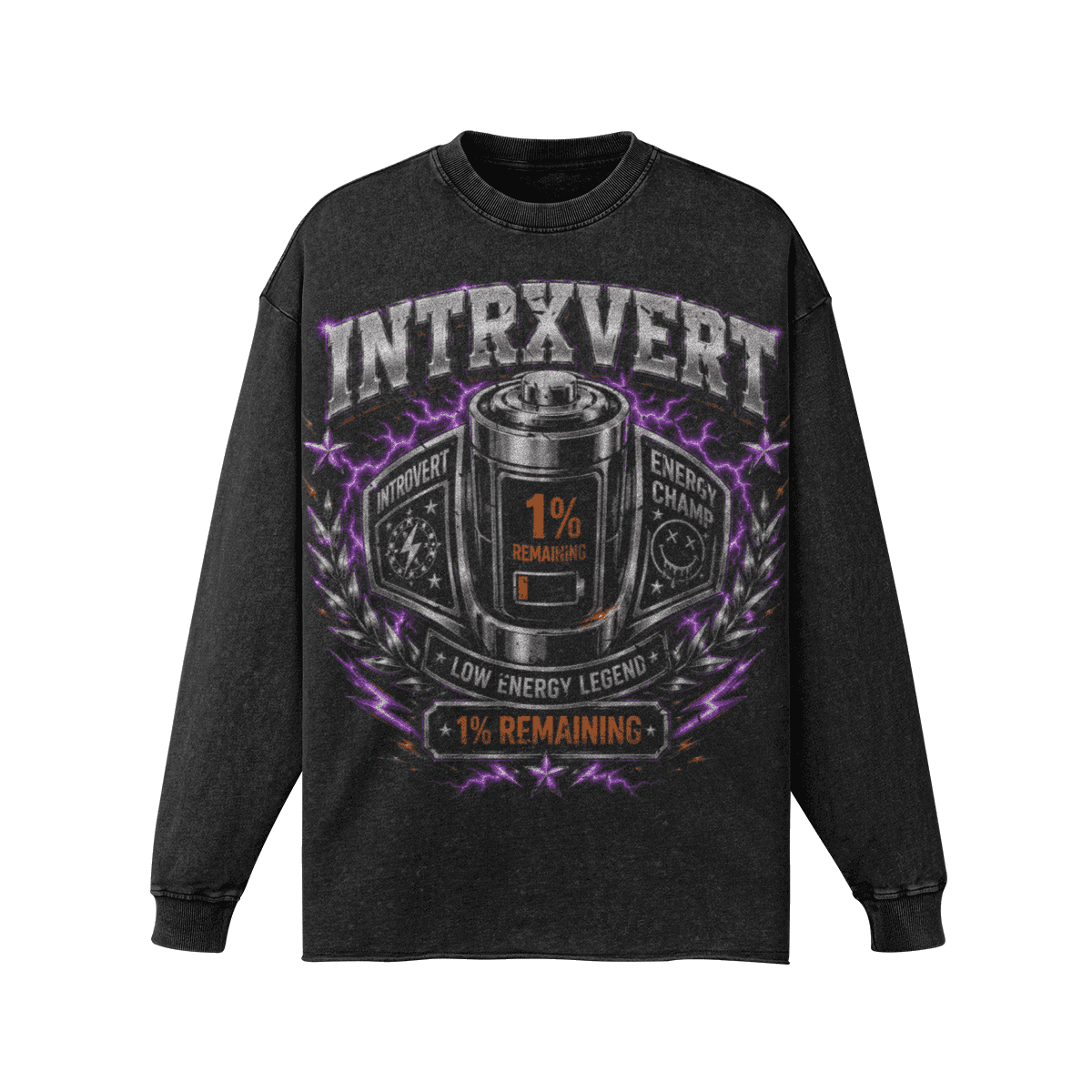 Social Battery Championship Long Sleeve Tee, view 1