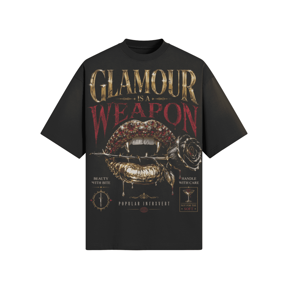 Glamour Is A Weapon | Oversized Graphic T-Shirt