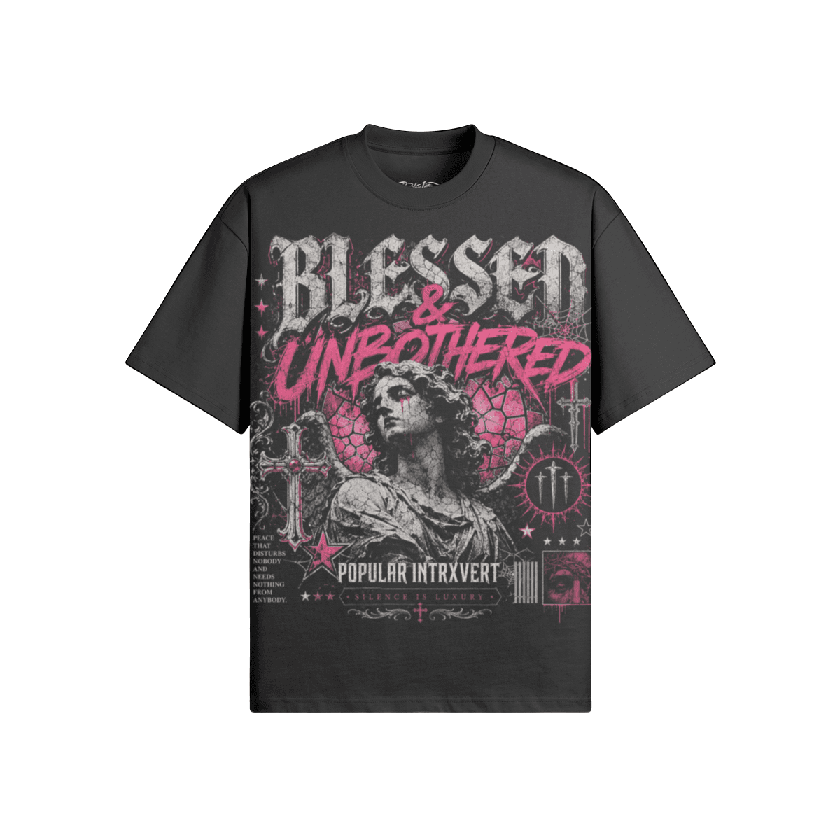 Blessed & Unbothered 425 GSM Oversized Graphic T-Shirt
