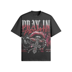 Pray In Private | Heavyweight 425 GSM Oversized Graphic T-Shirt